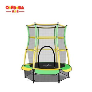 Kids trampoline with safety net-9