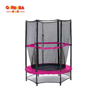 Kids trampoline with safety net-13