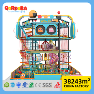 Indoor Ninja Warrior Structure with Rope Net Climbing Obtacles Game for Amusement Park