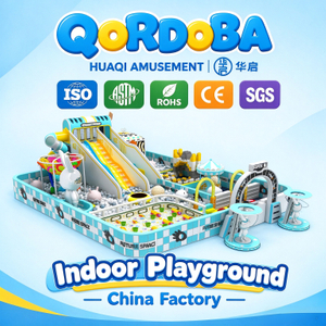 Custom Indoor Playground with Donut Slides And Rope Courses for Kids And Families