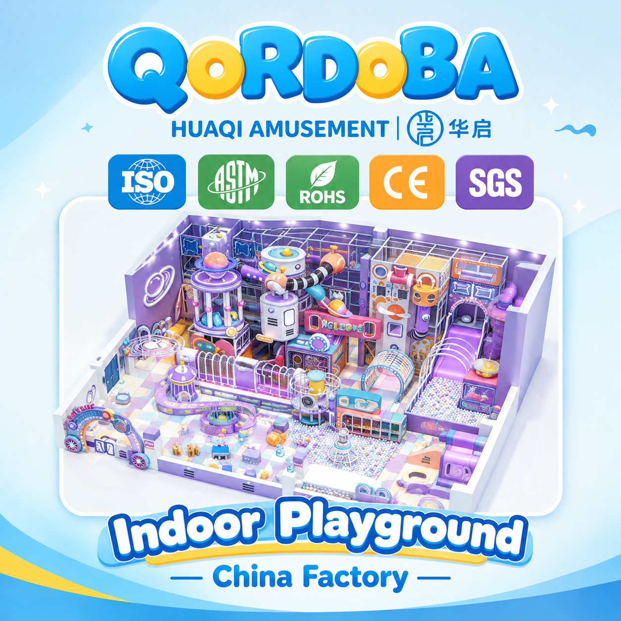 Commercial Indoor Kids Playground with Rope Nets for Safe Family Recreation Activities