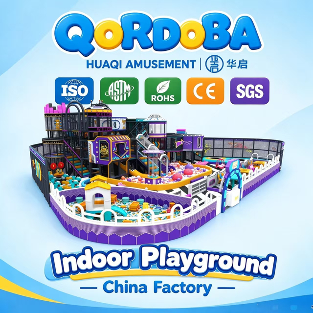 Punk-Themed Indoor Playground with LED Slides and Projection Games for Modern Family Entertainment Center