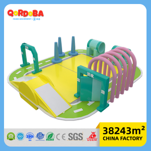 Independent Toddler Play Section with Climbing Obstacles for Indoor Family Entertainment Centers 