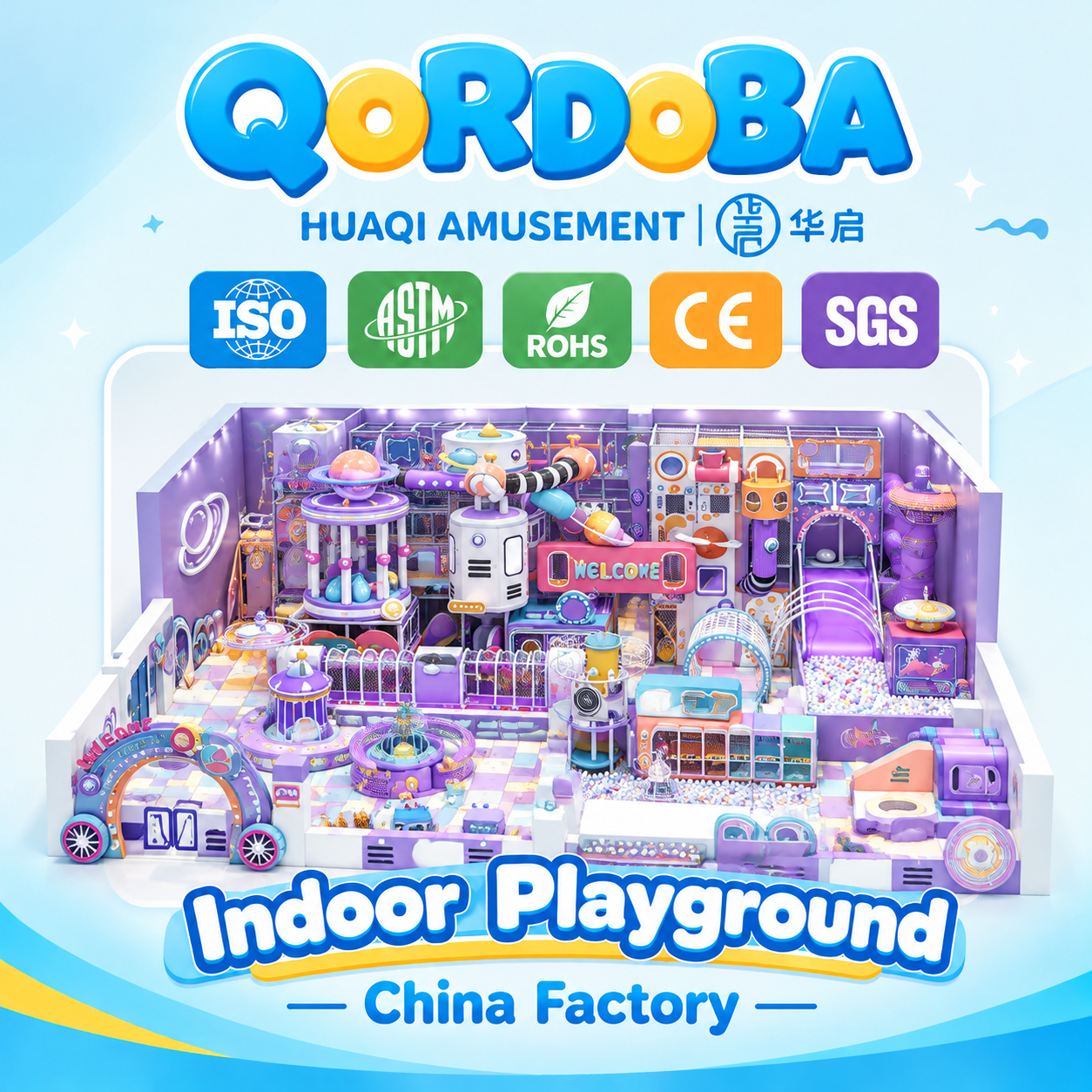 Macaron Themed Playground with Trampoline And Zip Line for Family Leisure Business Projects