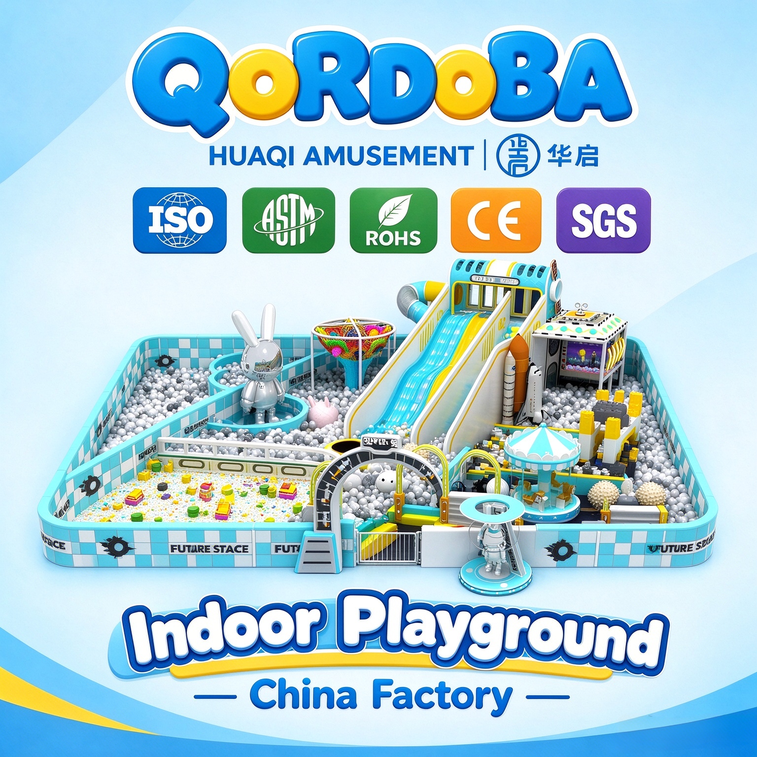 Commercial Indoor Playground with Spiral Slides And Zipline Adventures for Family Entertainment