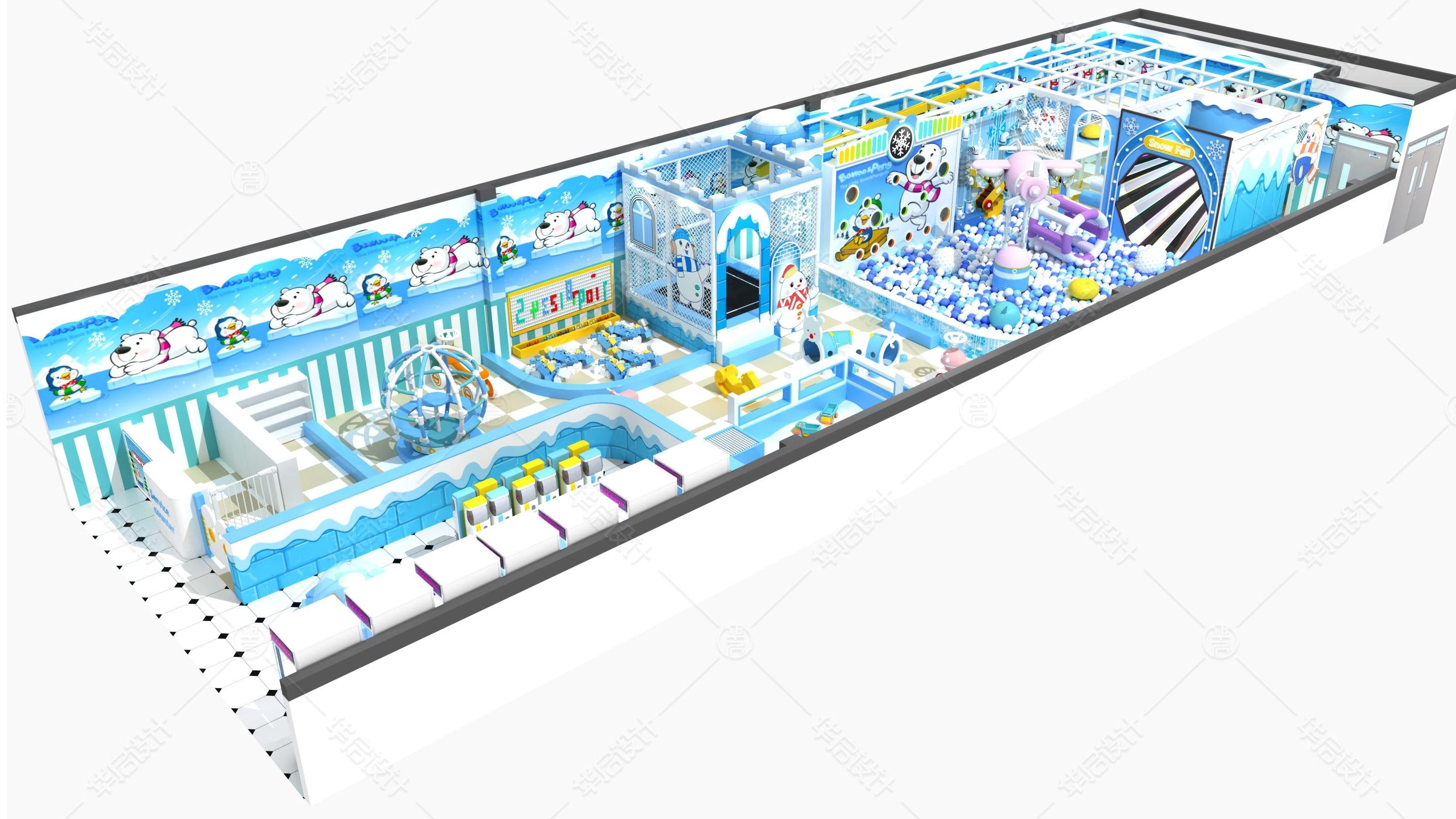 Winter Paradise 190㎡ Indoor Playground | Snow Theme Kids Park in Seremban, Malaysia by QORDOBA