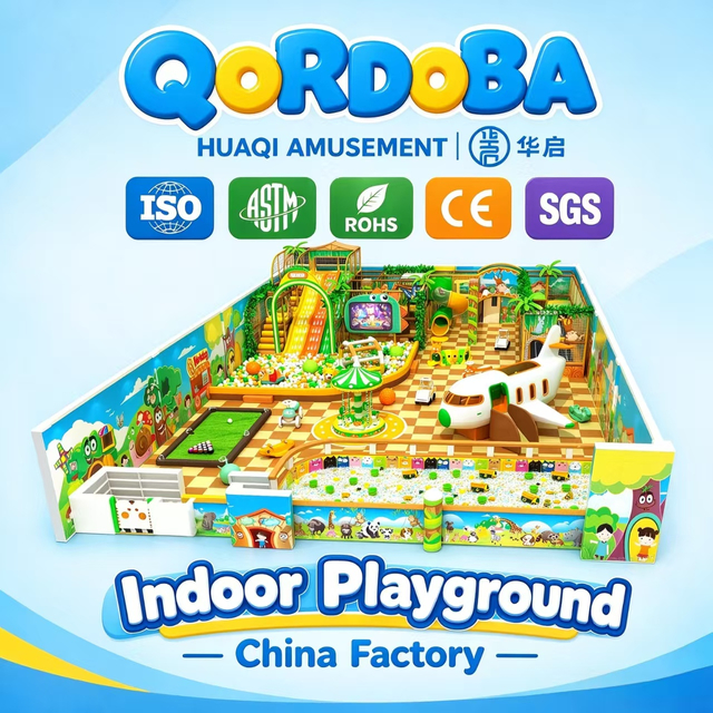 Jungle-Themed Indoor Playground with LED Slides And Projection Games for Modern Family Entertainment Center