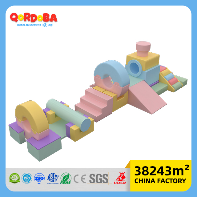 Independent Toddler Play Section with Climbing Obstacles for Indoor Family Entertainment Centers 