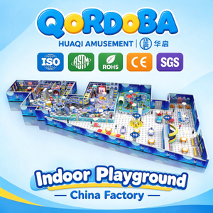 Commercial Space Playground with Spiral Slides and Zipline Adventures for Family Entertainment Center