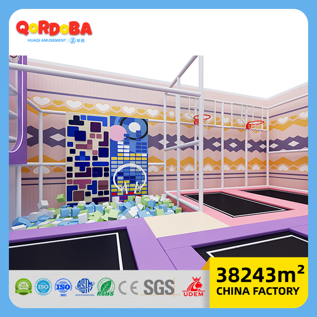 Custom Macaron Themed Children Playground with Full Soft Padding for Kids Park