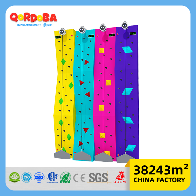 Kids Indoor Climbing Walls with Safety Gear for Family Entertainment Centers