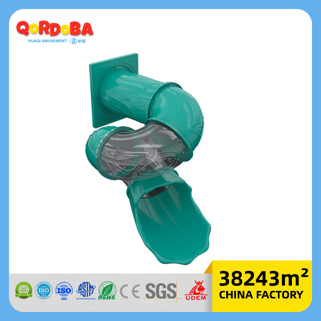 High Quality LED Spiral Rainbow Donut Slides with Custom Design for Kids Park 