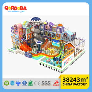Multi Level Kids Playground with Ninja Course for High Indoor Play Structure