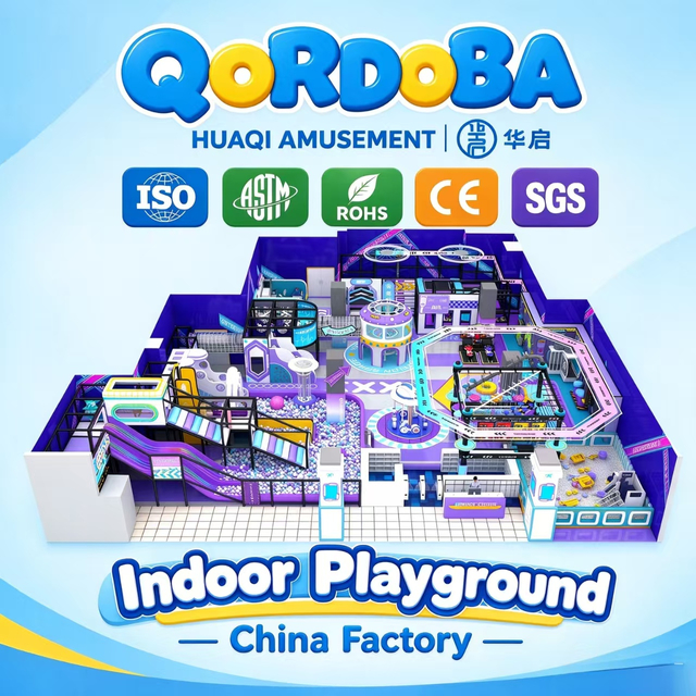 Punk-Themed Indoor Playground with LED Slides And Trampoline Games for Modern Family Entertainment Center