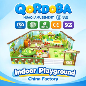 Jungle Themed Indoor Playground with LED Slides And Trampolines for Kids And Families