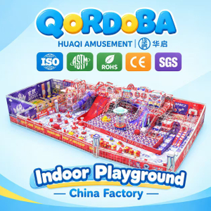 Giant Themed Indoor Playground with Ninja Challenges And Rope Courses for Family Entertainment Center