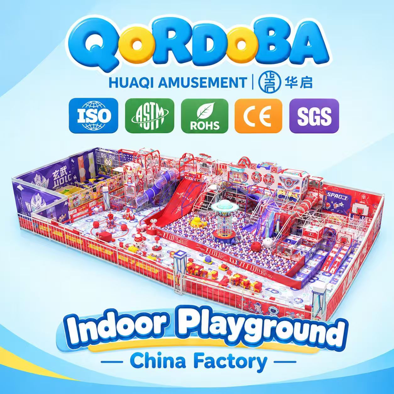 Giant Themed Indoor Playground with Ninja Challenges And Rope Courses for Family Entertainment Center