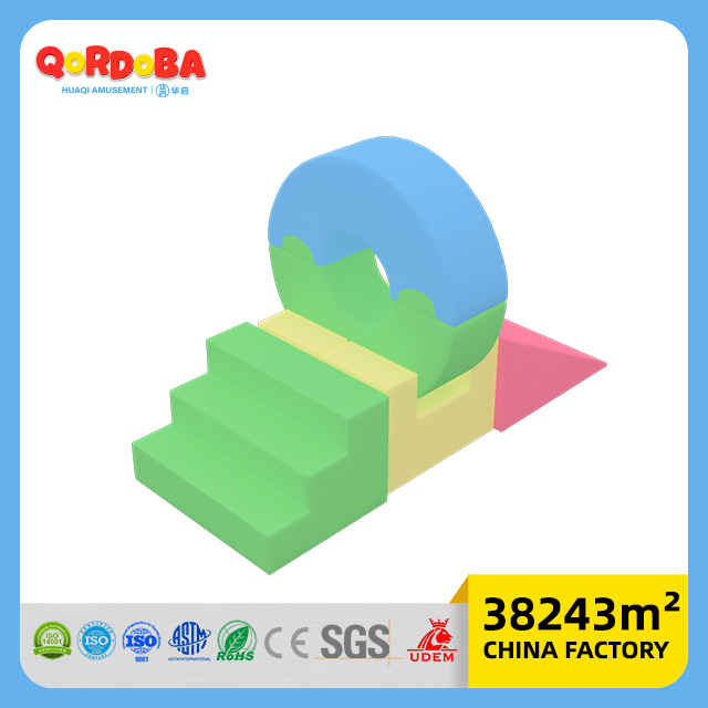 Independent Toddler Play Section with Climbing Obstacles for Indoor Family Entertainment Centers 