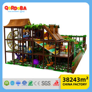 Custom Commercial Indoor Playground Systems with Jungle for Family Entertainment Centers