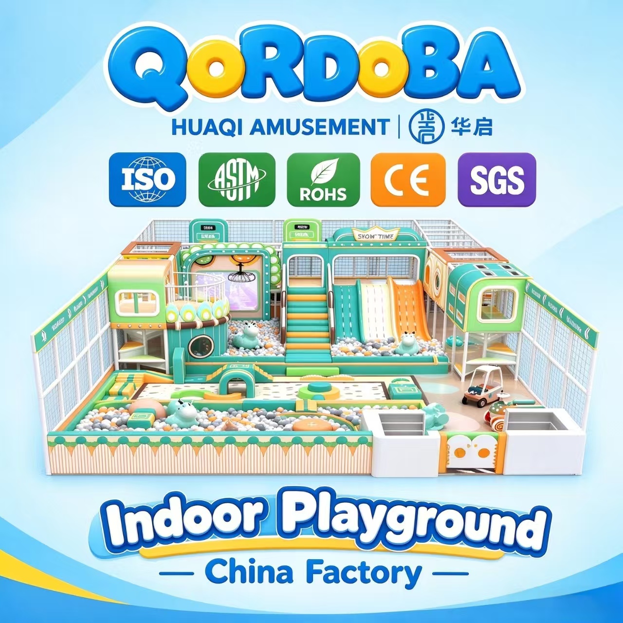 Commercial Forest Themed Playground with Donut Slides And Rope Courses for Kids And Families