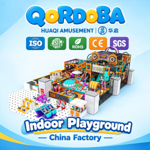 Punk Indoor Playground with Rope Courses And Trampolines for Family Entertainment 