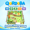 Jungle Themed Indoor Playground with Interactive Projection Games And Carousel Rides for Family Entertainment