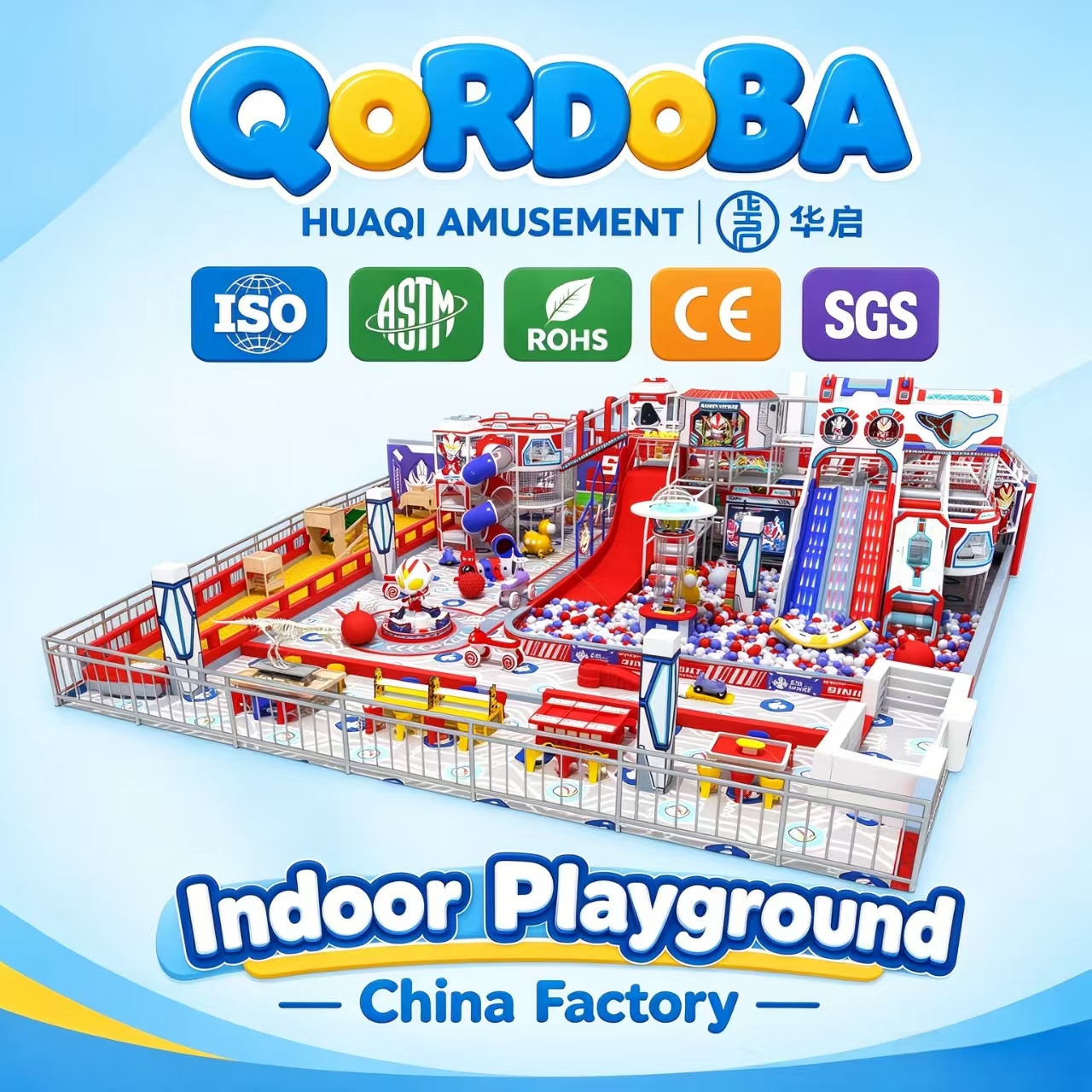 Custom Sinic Giants Indoor Playground with Dinosaur Displays And LED Slides for Kids And Families