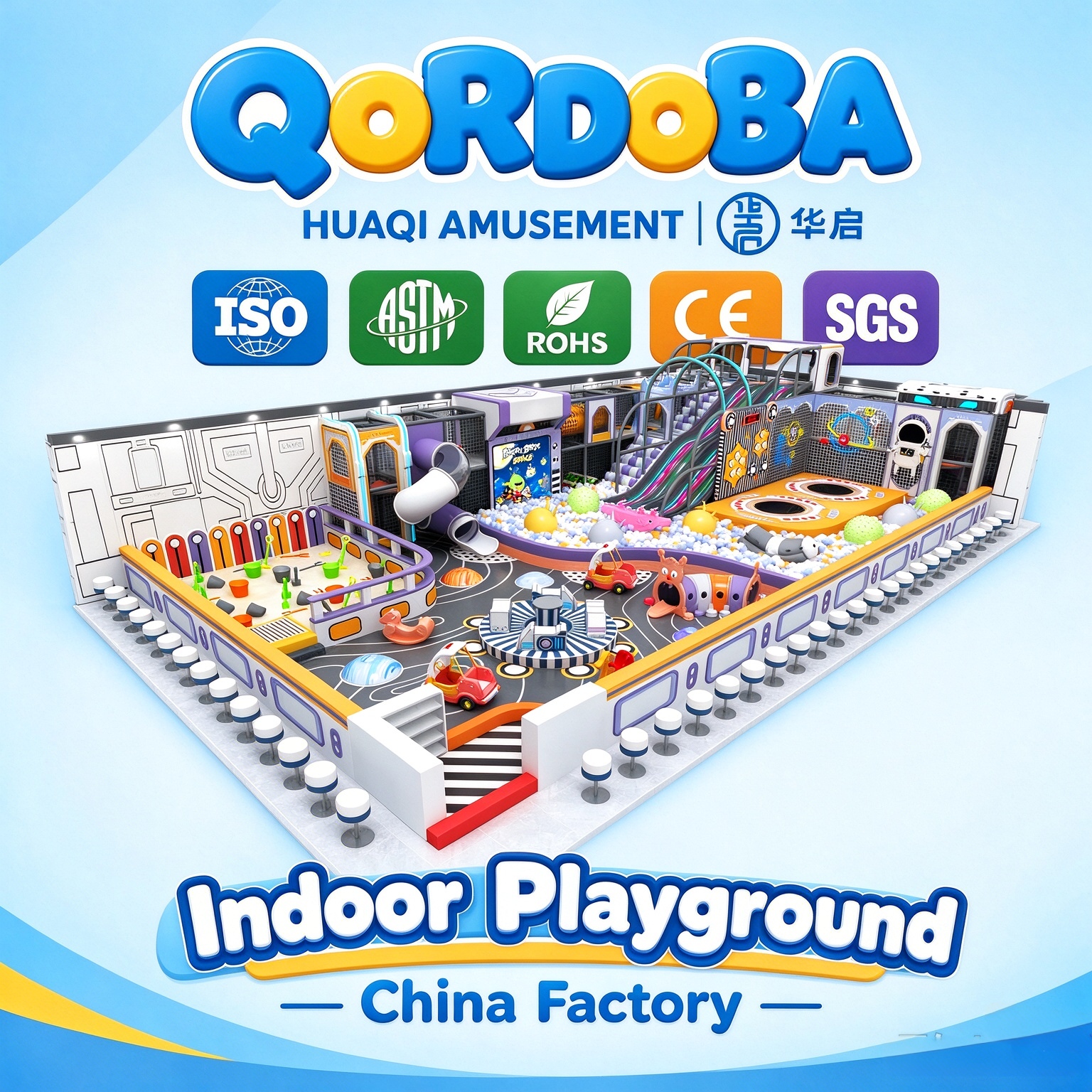 Modern Space-Themed Indoor Playground with AR Sports And Rope Courses for Commercial Entertainment Venues