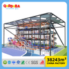 Indoor Ninja Warrior Structure with Rope Net Climbing Obtacles Game for Amusement Park