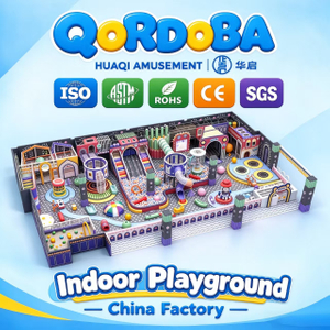 Morandi Themed Playground with Big Slides And Trampolines for Family Fun Entertainment Space