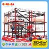 Multi-level Ninja Warrior Course with Obstacle Games for Children's Adventure Park 
