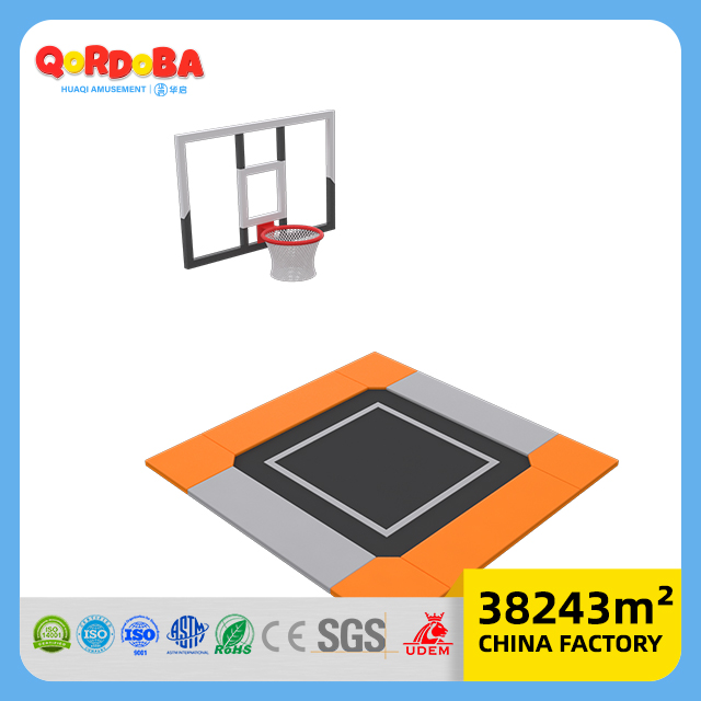 High Quality PVC Trampoline with Basketball Hoop for Kids Play Center