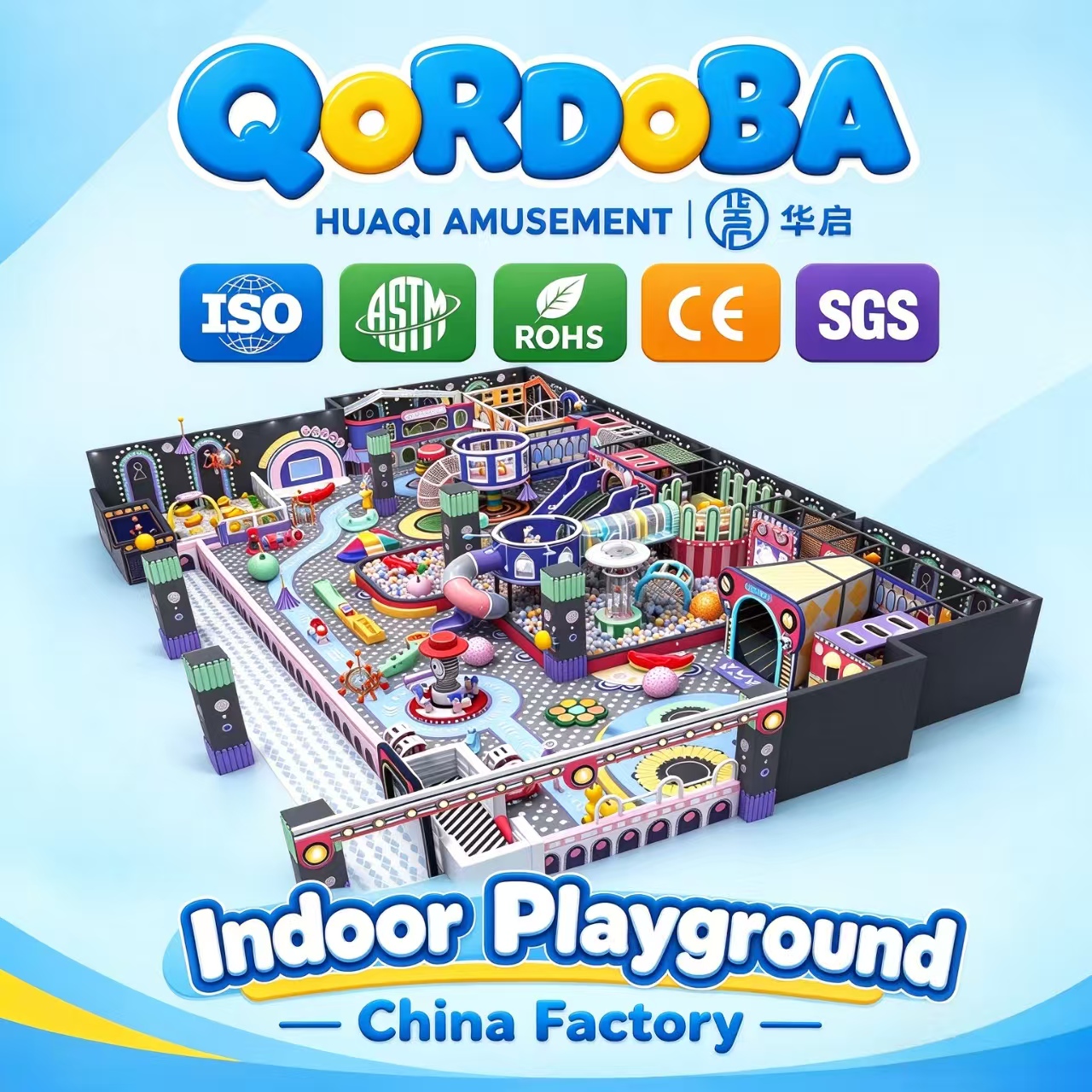 Custom Indoor Playground with Donut Slides And Rope Courses for Modern Family Entertainment Centers